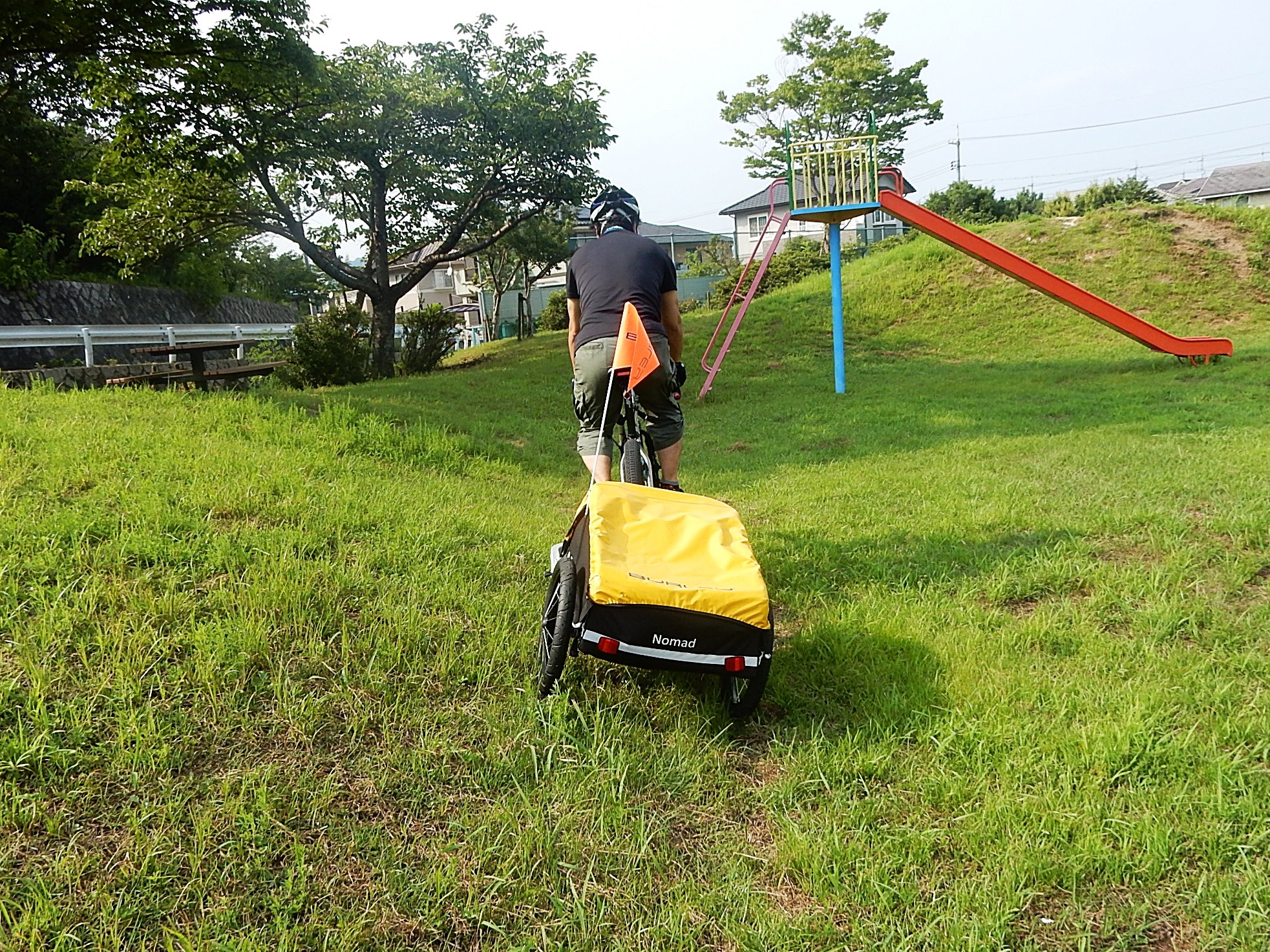 ノマドパーカ 自転車